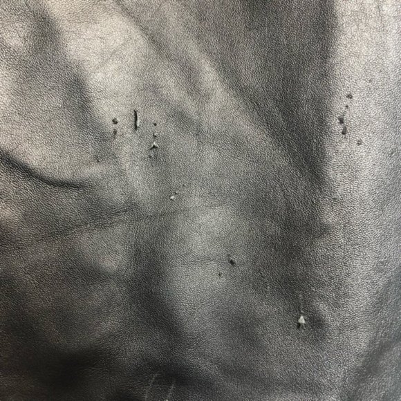 SOLD Vtg Saint Laurent Lambskin Leather Belted Black Trench Coat Sz 38 I. Magnin - Picture 14 of 14